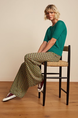 Sara Pants Indy Delphinium Green