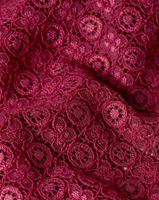 Elia Blouse Branco Lace Beaujolais Red