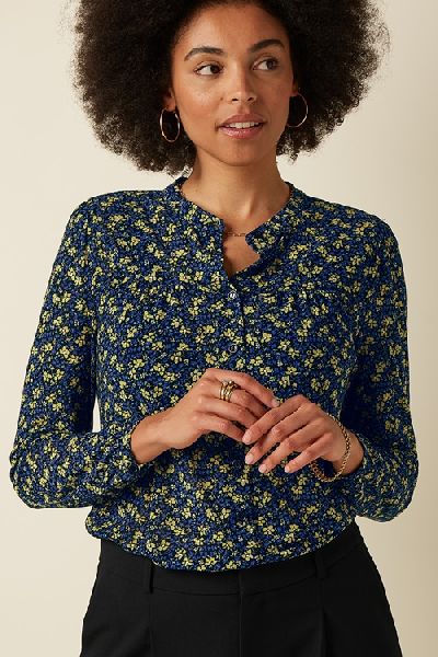 Lisa Blouse Juniper Mesh Black