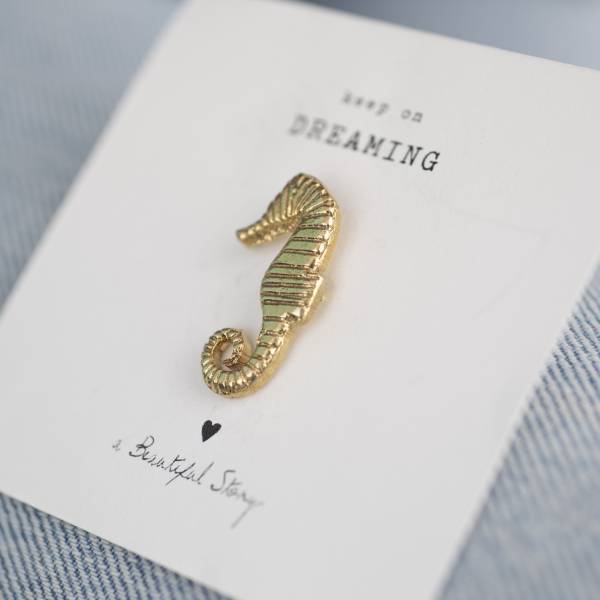 Broche Seahorse Gold