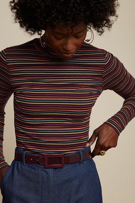 Patent belt Cabernet Red