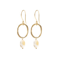 Graceful Citrien Goud Oorbellen