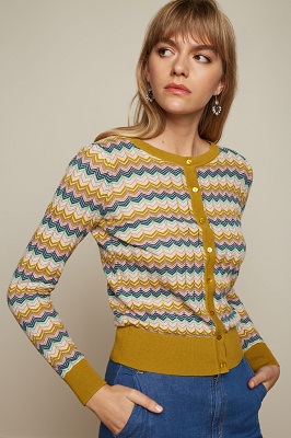 Cardi Roundneck Lavigne Curry Yellow