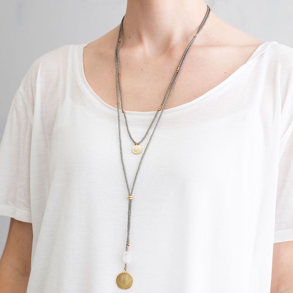 Fairy Necklace moonstone gold