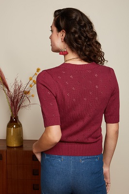 Cardi V Top Maisel Beaujolais Red