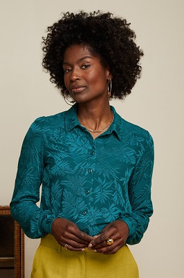 Carina Blouse Pop Up Antique Green