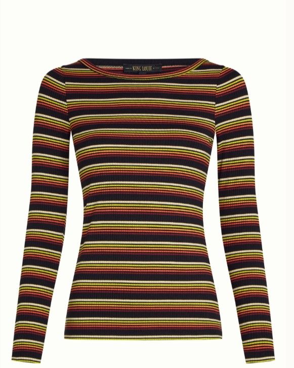 Lili Tee Frostine Stripe Spicy Orange