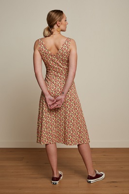 Anna Midi Dress Miniata Flame Orange