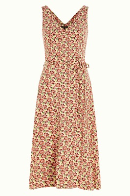Anna Midi Dress Miniata Flame Orange