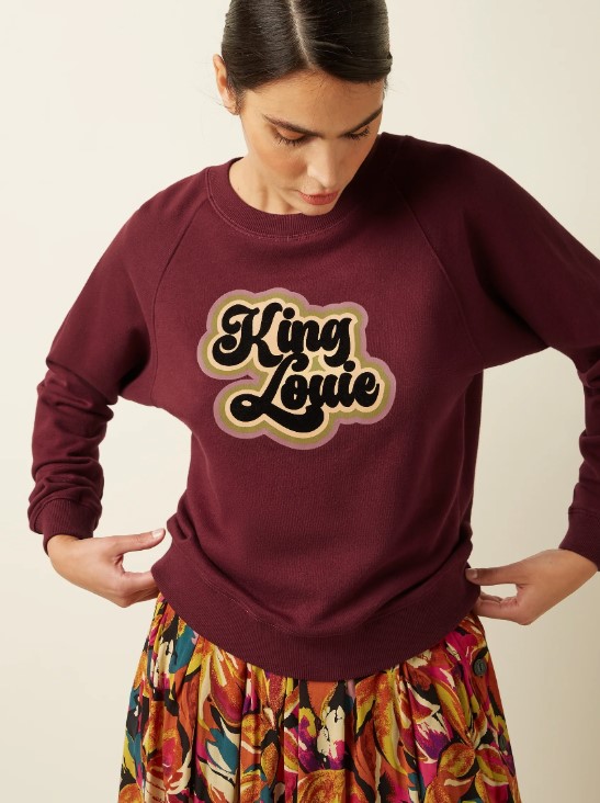 Febe Sweater Peachy Cabernet Red