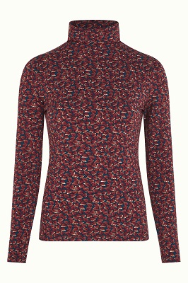 Betsy Rollneck Top Autumn Storm Blue