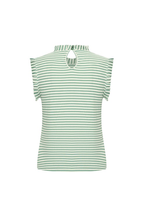 Top Ruffle Two Tone Sea Green
