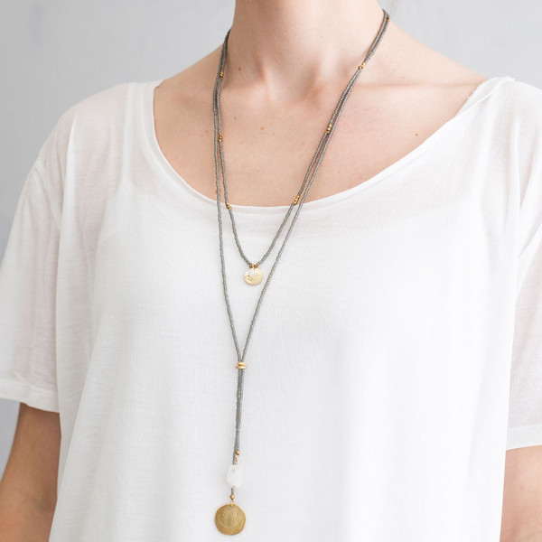 Fairy Moonstone Lotus Necklace