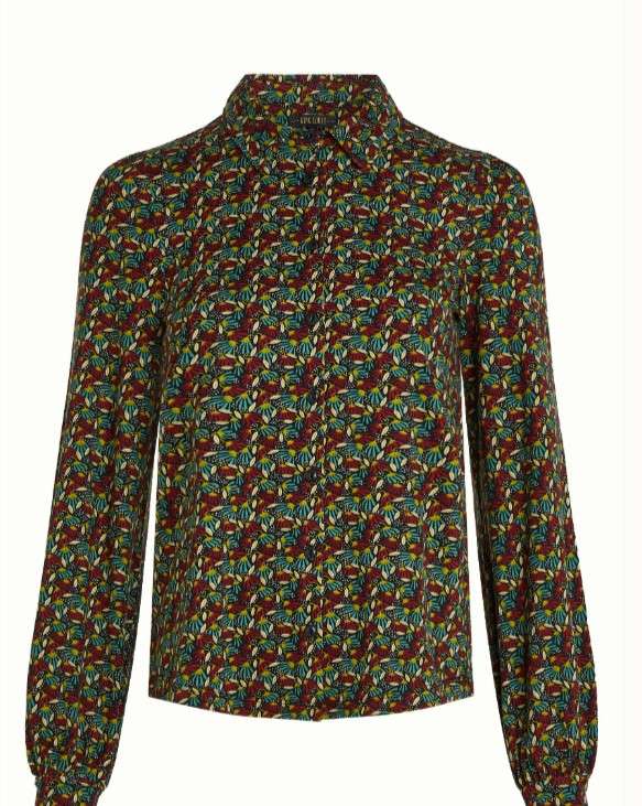 Maisie Blouse Mirth Jersey Rhubarb Red