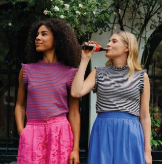 Top Ruffle Two Tone Blossom