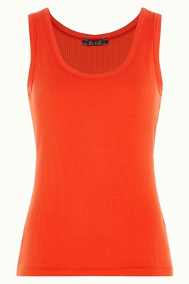 Brigitta Top Uni Rib Sun Orange