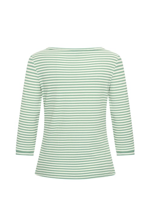 Top Boat neck Two Tone Sea Green