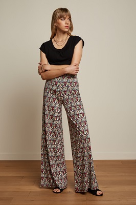 Border Palazzo Pants Navarro True Red