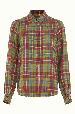 Maisie Blouse Belmont Check Woodbine Green