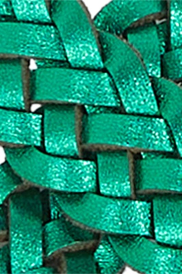 Glitter Braid Belt Aqua green
