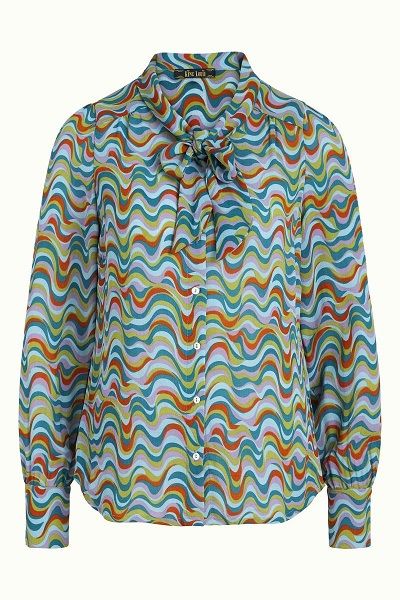 Delia Blouse Funkadelic Bayberry Green