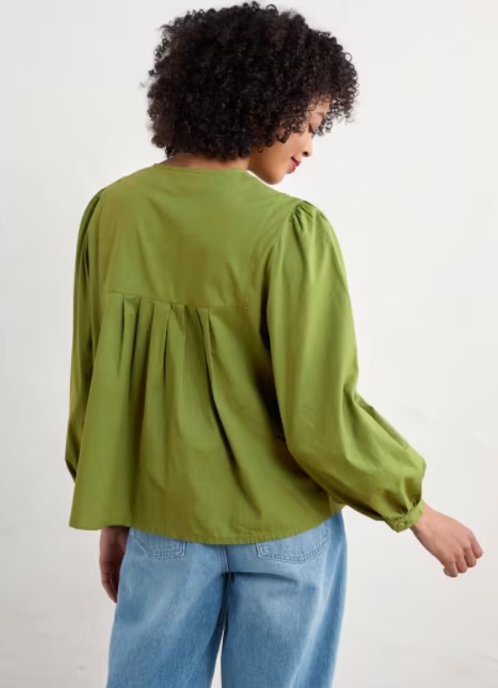 Thornapple Embroidered Shirt Dark Citron