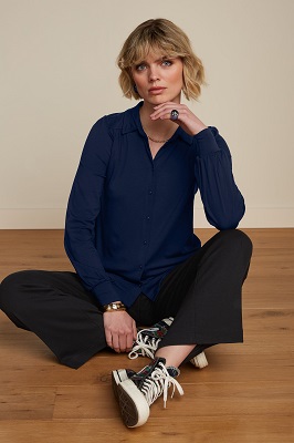 Carina Blouse Ecovere Light Evening Blue
