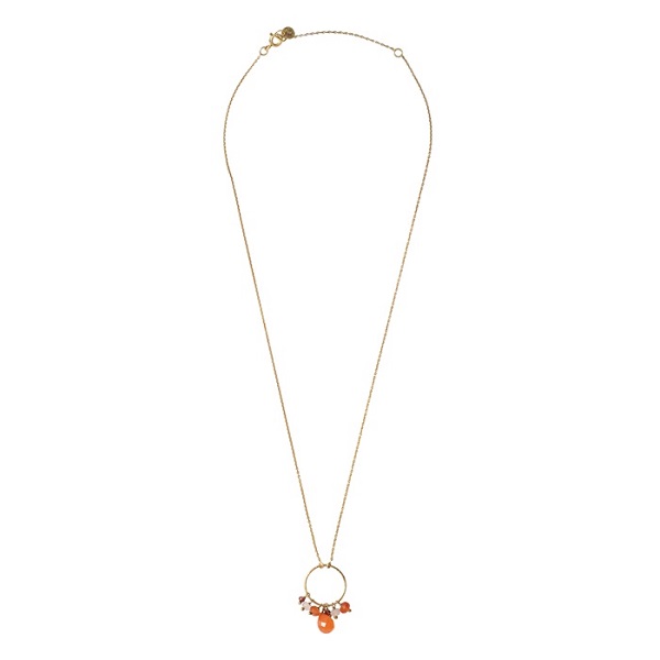 Sparkles Carnelian Mix Gold NecKace
