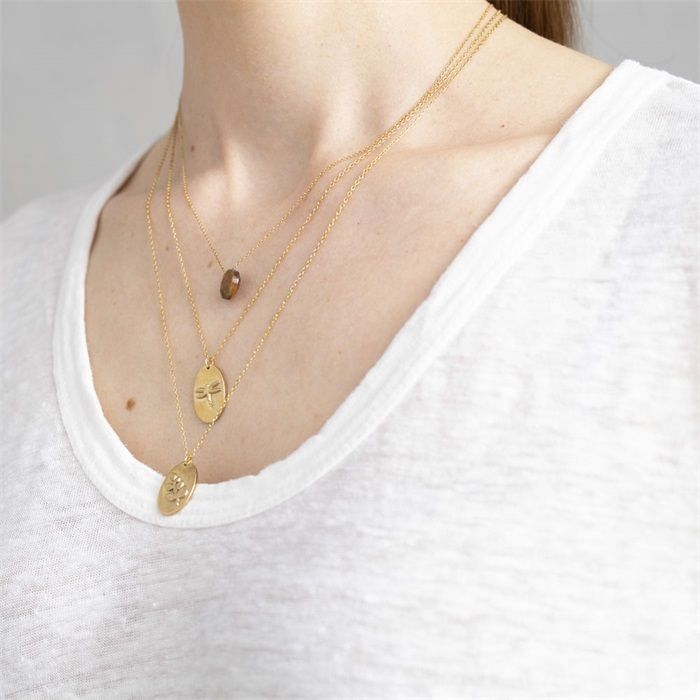 Divine Tiger Eye Gold Necklace