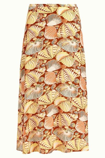 Juno Midi Skirt Neptune Cognac Orange