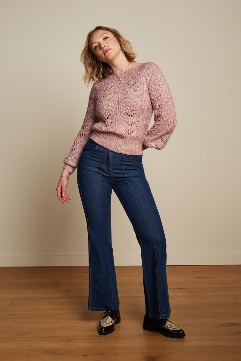 Ella Pintuck Pants Golden Denim