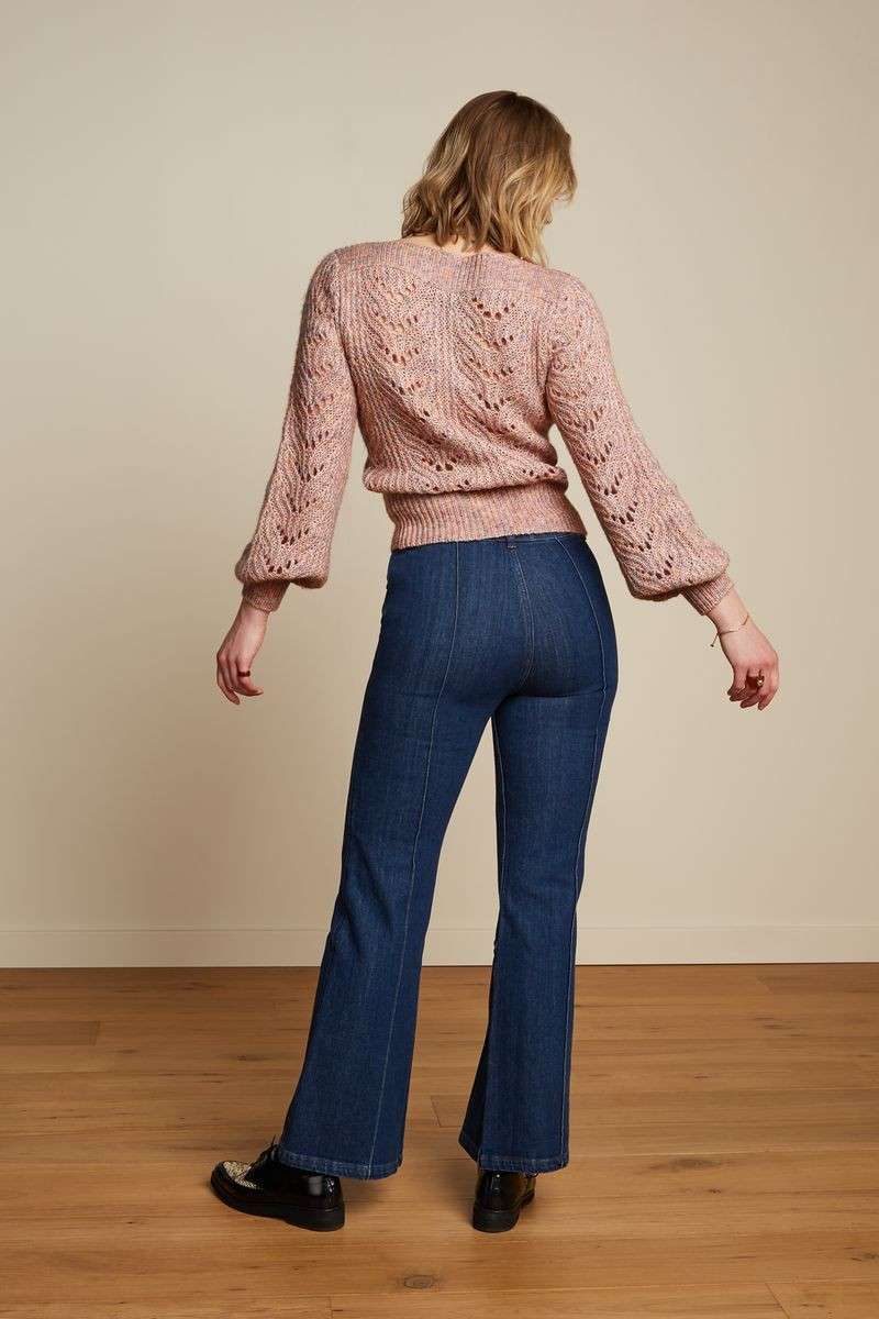 Ella Pintuck Pants Golden Denim