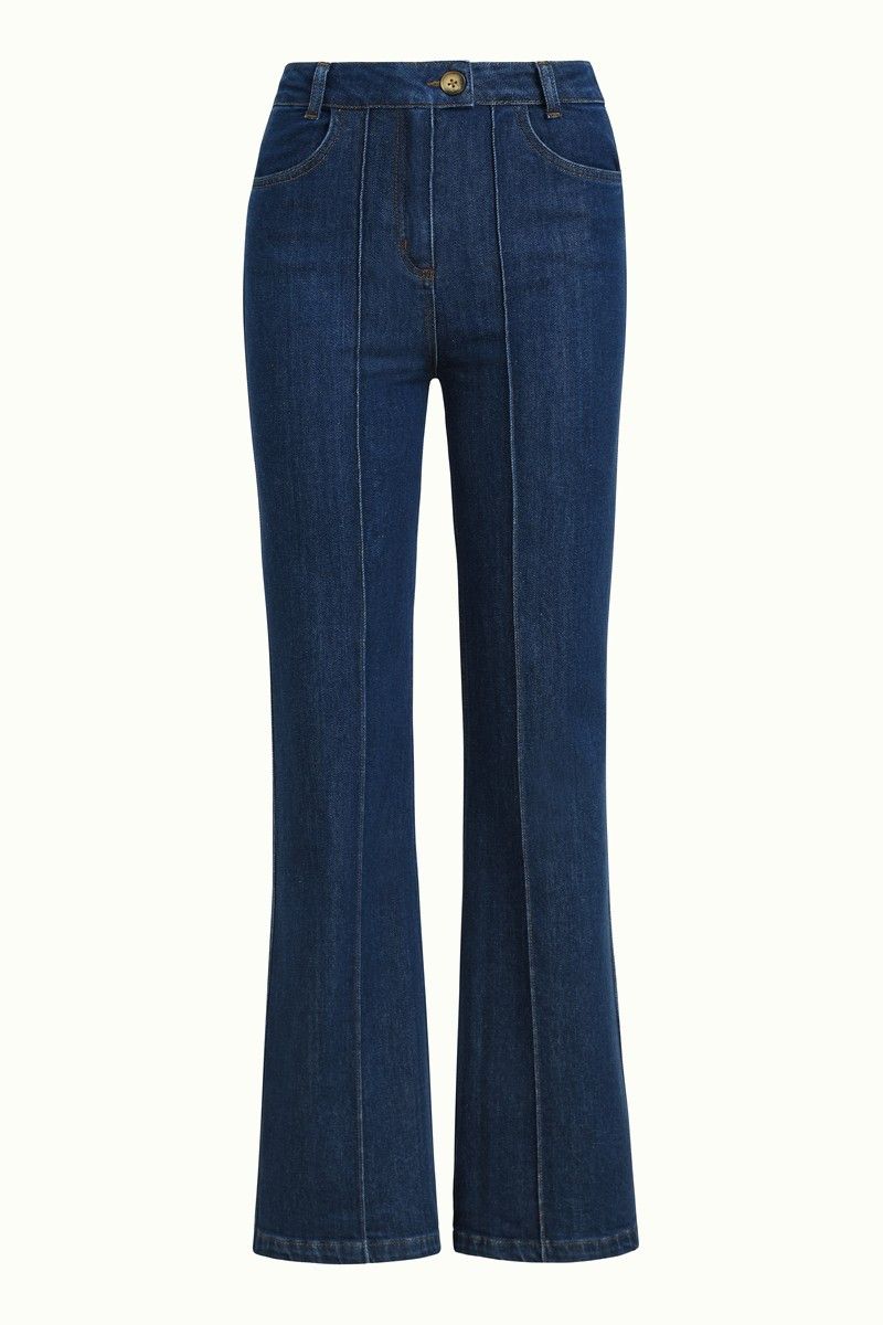 Ella Pintuck Pants Golden Denim