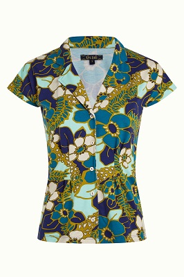 Darcy Blouse Selena Deep Blue