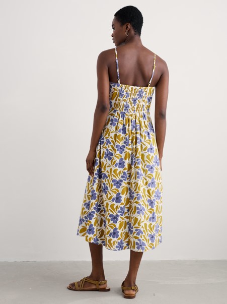 Madem Dress Leafy Floral Chalk Pear