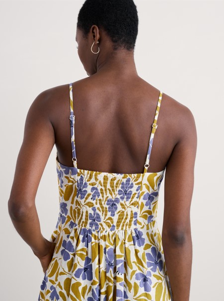 Madem Dress Leafy Floral Chalk Pear