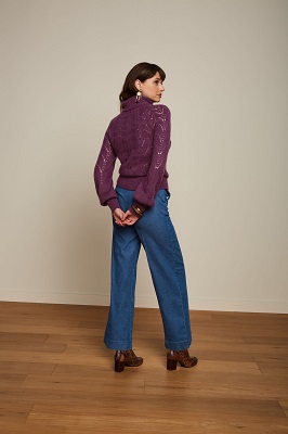 Jeannie Rollneck Top farfalle Caspia purple