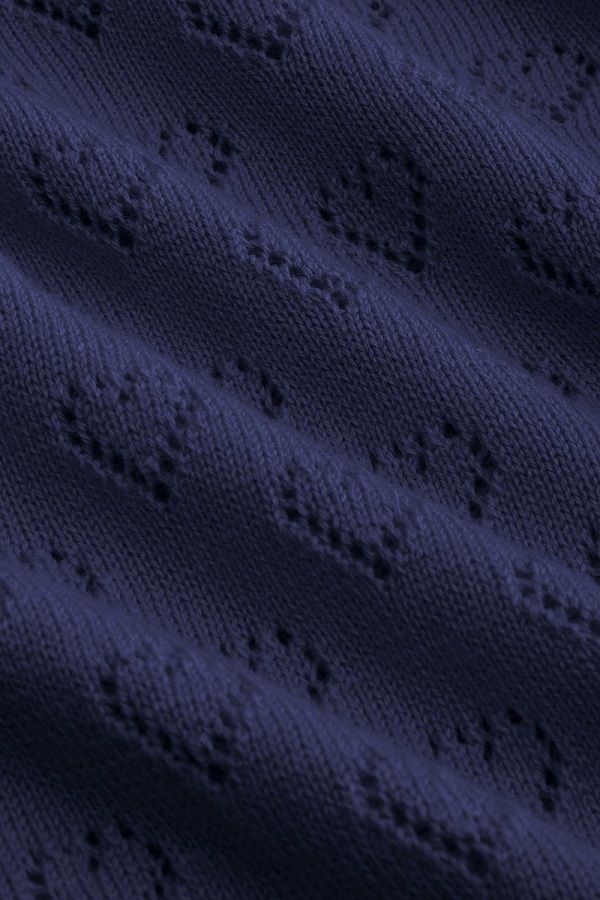 Cardi Puff Heart Ajour Nuit Blue