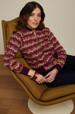 Bessie jacket Lounge Cabernet Red