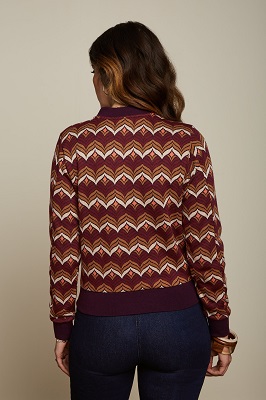 Bessie jacket Lounge Cabernet Red