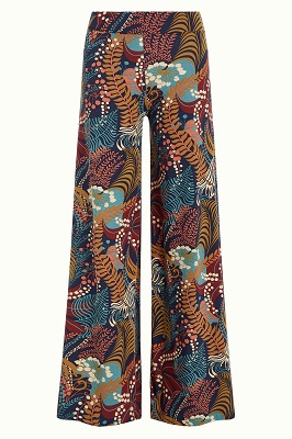 Border Palazzo Pants Nightingale Blue