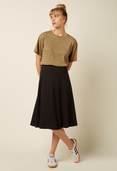Boxy Tee Mistral Stripe Green Envy