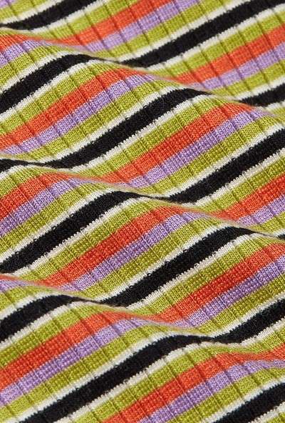 Boxy Tee Mistral Stripe Green Envy