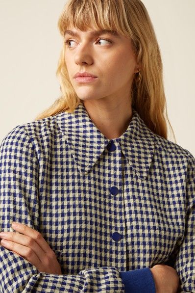 Isa Jacket Pretty Check Mazarine
