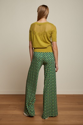 Border palazzo pants Brazza Jasper Green