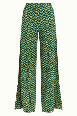 Border palazzo pants Brazza Jasper Green