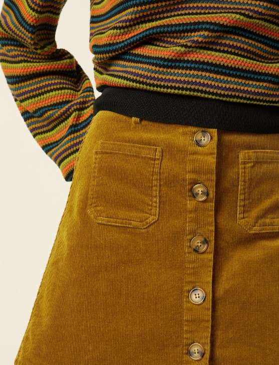 Garbo Skirt Corduroy Golden Brown