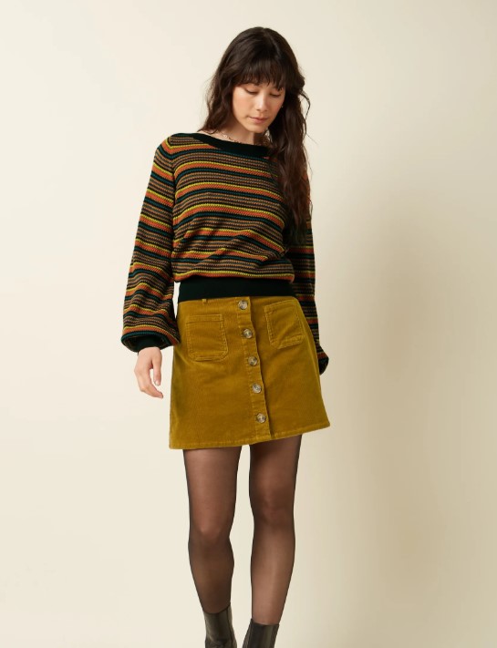 Garbo Skirt Corduroy Golden Brown