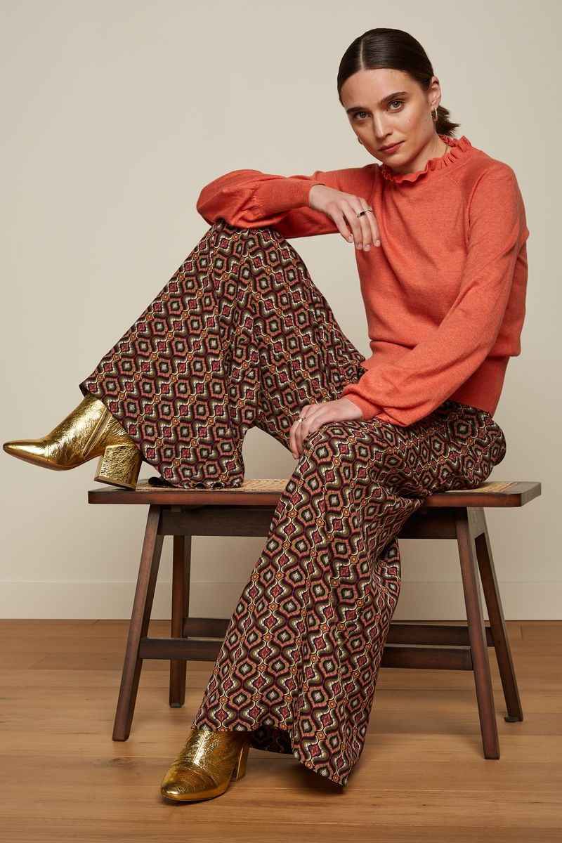 Palazzo Pants Hotspot Beaujolais Red