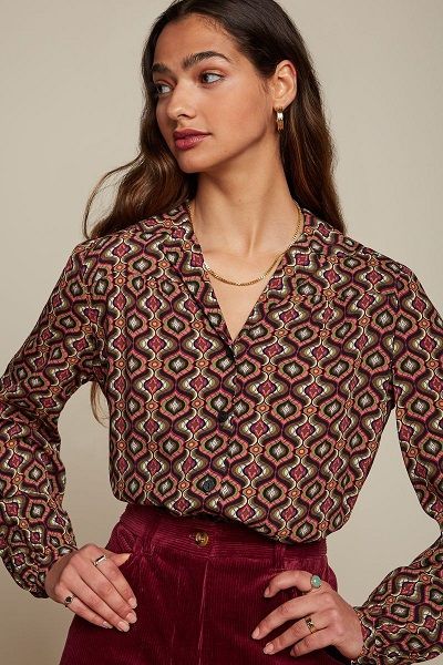 Tex Blouse Hotspot Beaujolais Red
